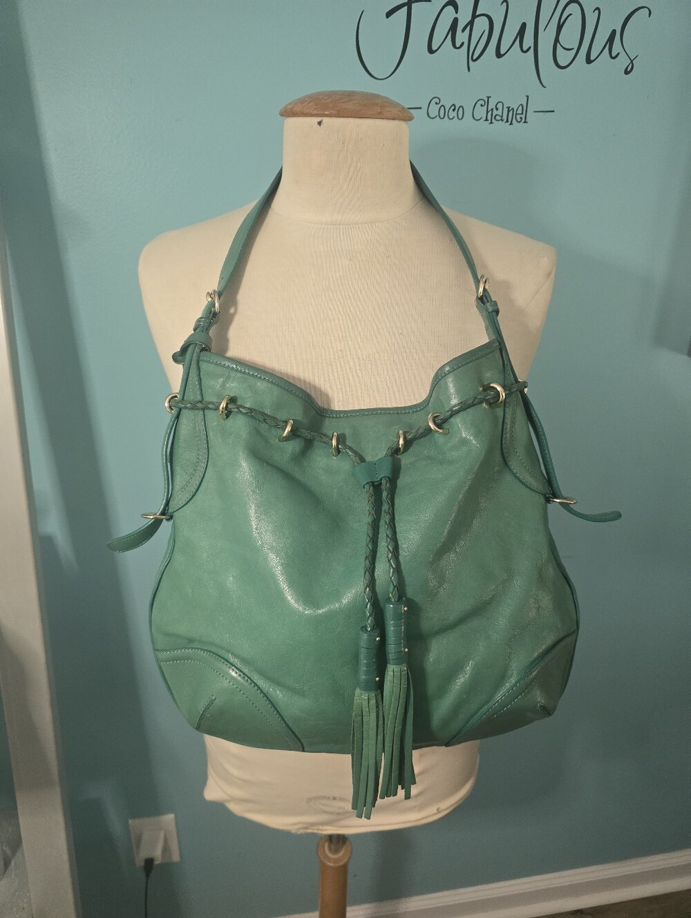 DKNY Green Tassel Hobo Bag - Women